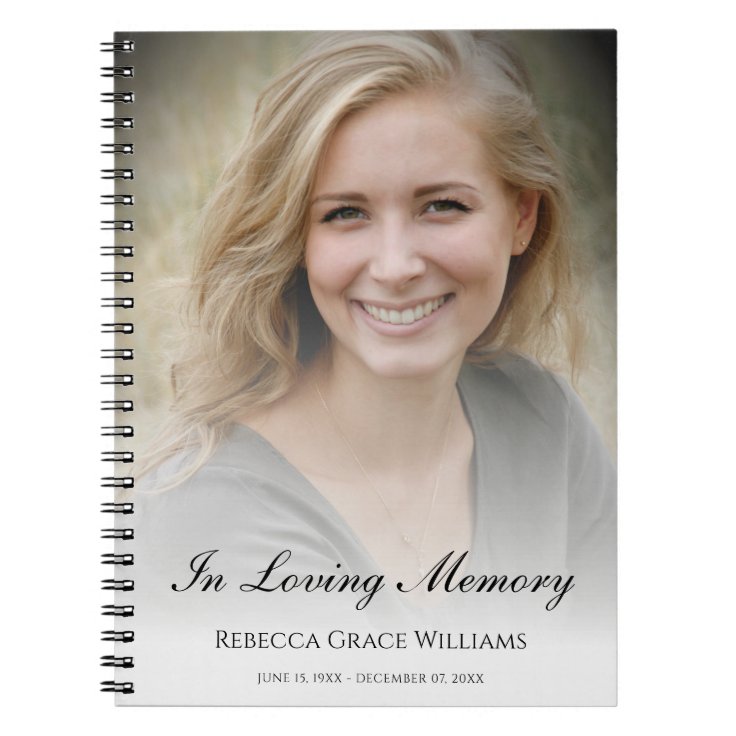 Memorial or Funeral Guest Book Notebook Zazzle