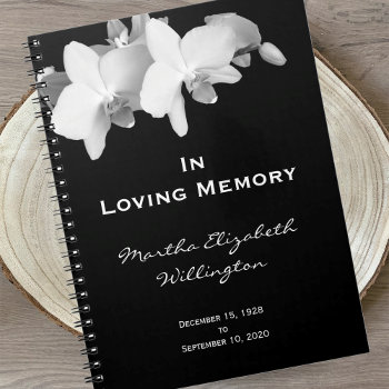 Memorial Or Funeral Guest Book Notebook Floral by sympathythankyou at Zazzle