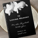 Memorial Or Funeral Guest Book Notebook Floral at Zazzle
