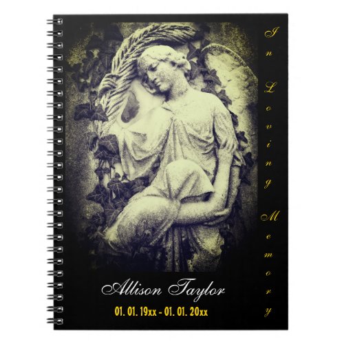 Memorial or Funeral Guest Book _ with Angel