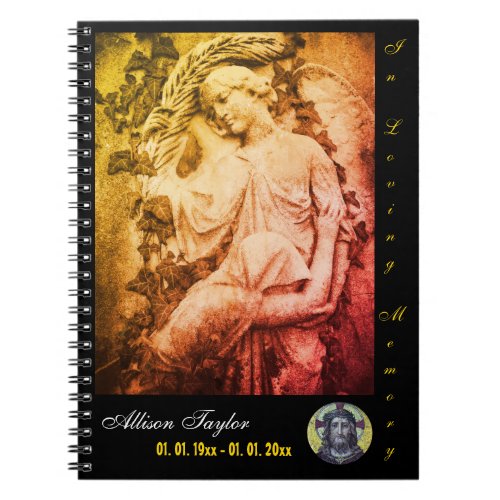 Memorial or Funeral Guest Book _ with Angel