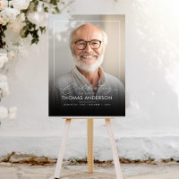 Memorial or Funeral Photo Tribute Black Faded