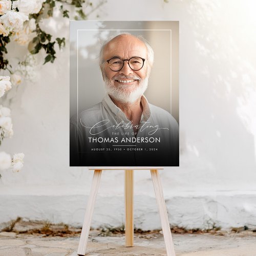 Memorial or Funeral Photo Tribute Black Faded