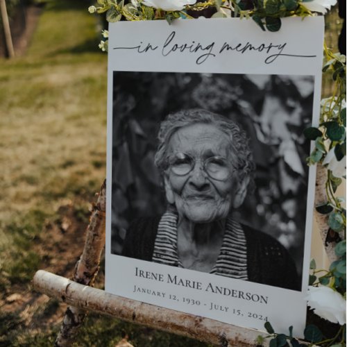 Memorial or Funeral Photo Tribute In Our Hearts 