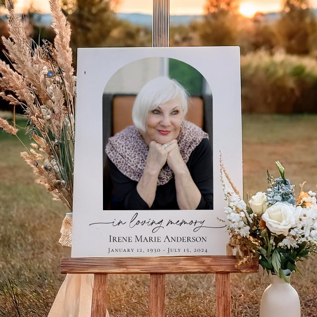 Memorial or Funeral Photo Tribute In Our Hearts  Foam Board (Creator Uploaded)