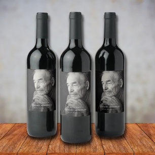 Memorial or Funeral Photo Tribute Keepsake Wine Label