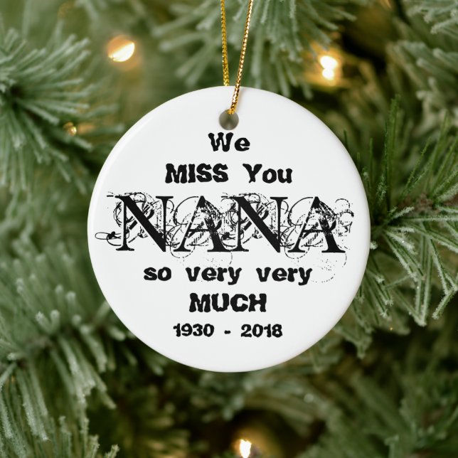 Memorial Ornament NANA Loving Memory Personalized (Tree)