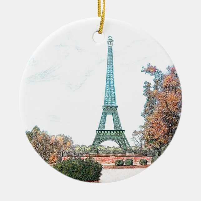 Memorial Park, Paris TN Ceramic Ornament (Front)