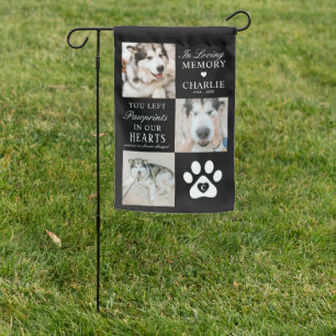 Memorial 'Pawprints in Our Hearts' Pet Loss Garden Flag