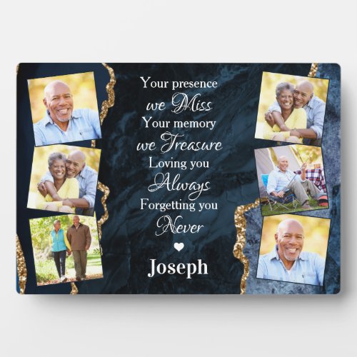 Memorial Personalized 6 Picture In Loving Memory Plaque