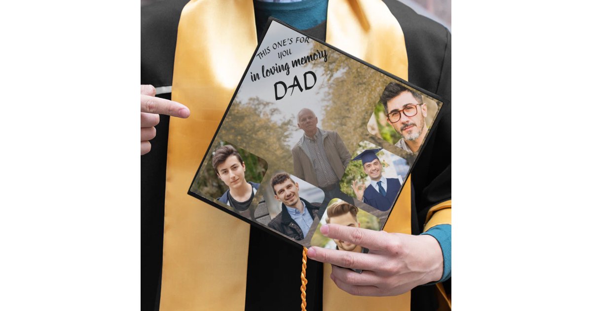 Memorial Graduation Topper Memorial Personalized Photo Collage Graduation Cap Topper | Zazzle