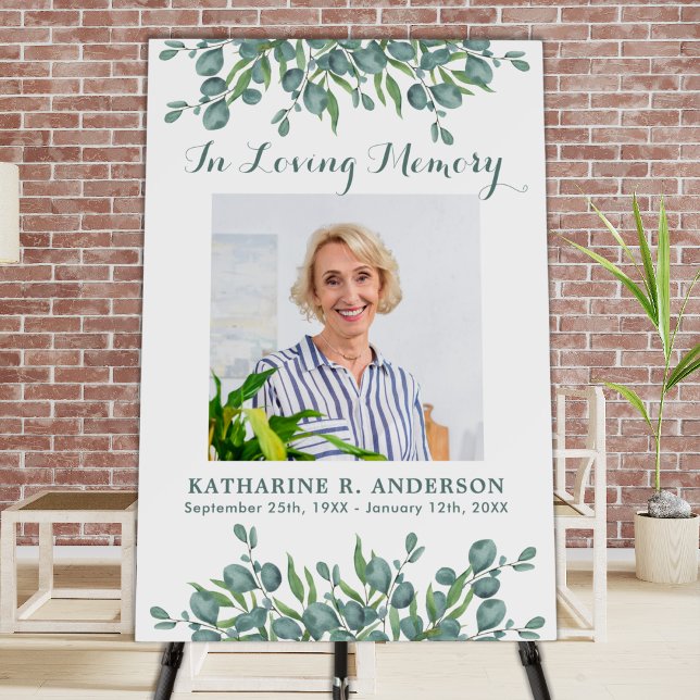 Memorial Personalized Photo Eucalyptus Funeral Foam Board (Creator Uploaded)