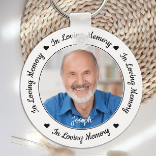 Memorial Personalized Photo In Loving Memory Keychain
