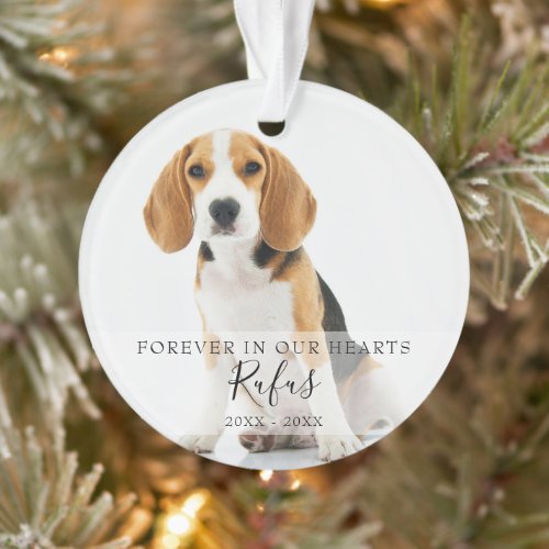 Memorial Pet Photo Dog Cat Christmas Ornament