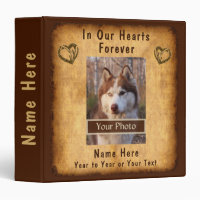 Memorial Photo Album Binder, Your Photo and Text
