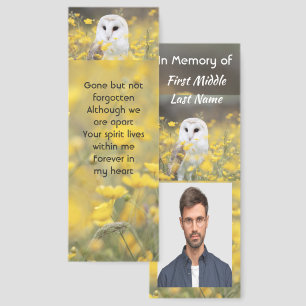 Memorial Photo Barn Owl Bird Ceramic Bookmarks