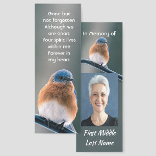 Memorial Photo Bluebird Garden Bird Bookmarks