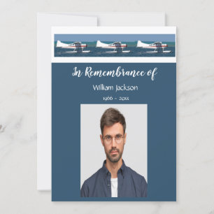 Memorial Photo Bush Airplane Keepsake Pilot Invitation