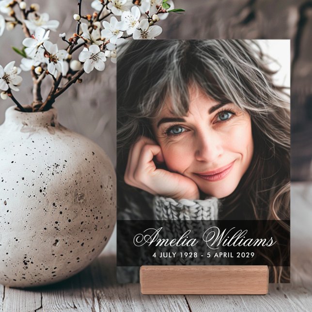 Memorial photo calligraphy script name dates holder (Memorial photo calligraphy script name dates holder)