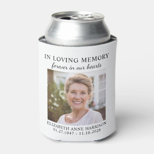 Memorial Photo Celebration of Life Can Cooler