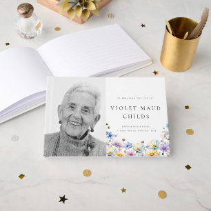 memorial photo celebration of life  guest book