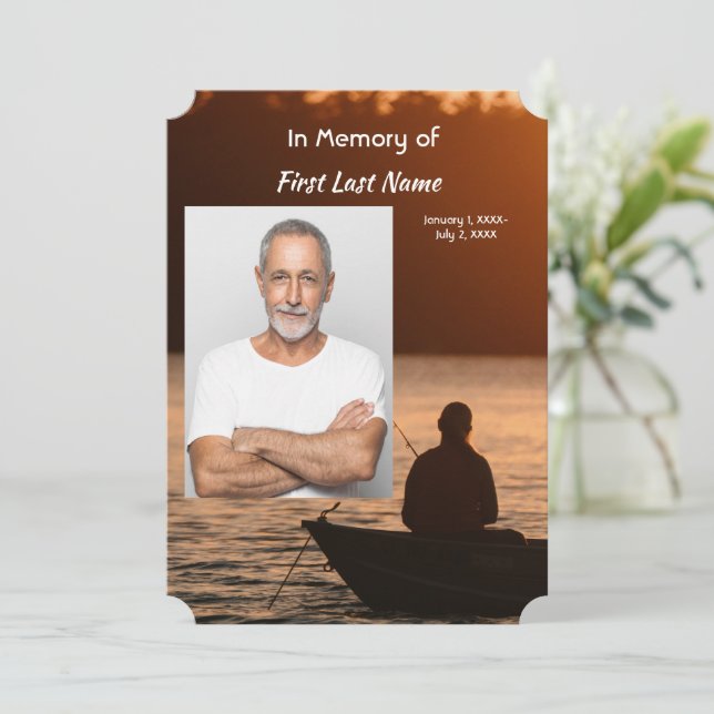 Memorial Photo Celebration of Life, Invite (Standing Front)