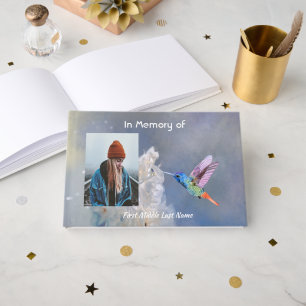 Memorial Photo Celebration of Life Keepsake Foil Guest Book