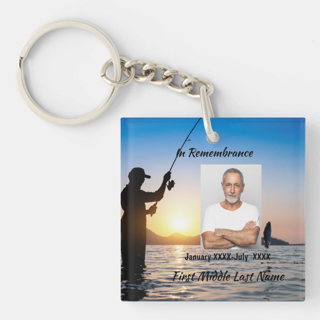 Memorial Photo Celebration of Life Keepsake Keychain (Front)