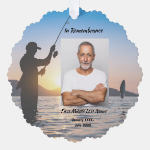 Memorial Photo Celebration of Life Keepsake Ornament Card