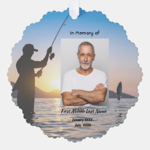 Memorial Photo Celebration of Life Keepsake Ornament Card