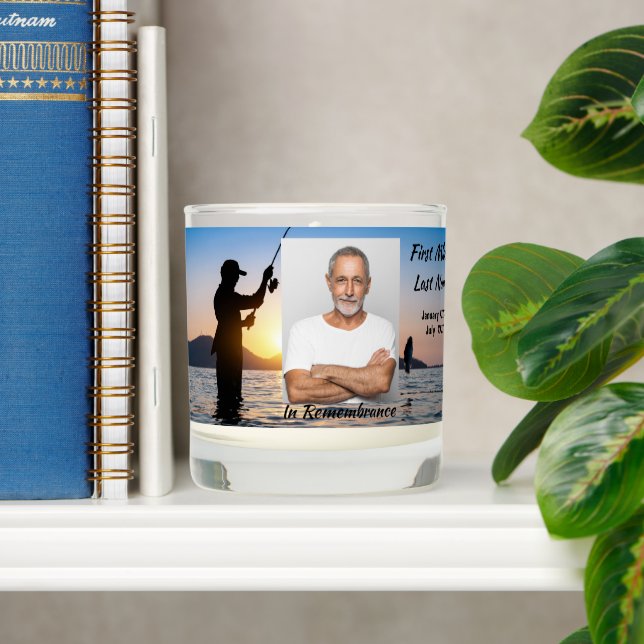 Memorial Photo Celebration of Life Keepsake Scented Candle (Shelf)