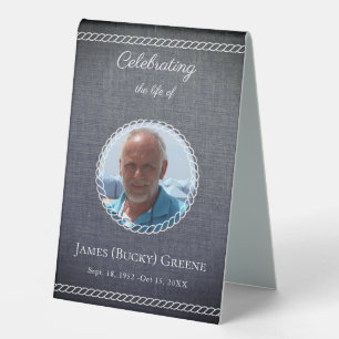 Memorial Photo Celebration Of Life Remembrance Table Tent