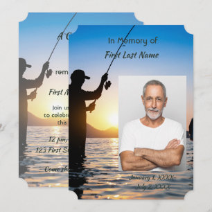 Memorial Photo Celebration of Life Service Invite
