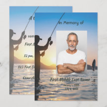 Memorial Photo Celebration of Life Service Invite