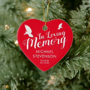 Memorial Photo Christmas Ceramic Ornament