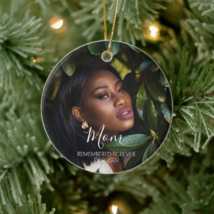 Memorial Photo Christmas Ornament In Loving Memo