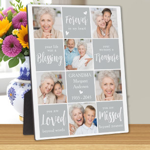 Memorial Photo Collage 6 Personalized Remembrance Plaque
