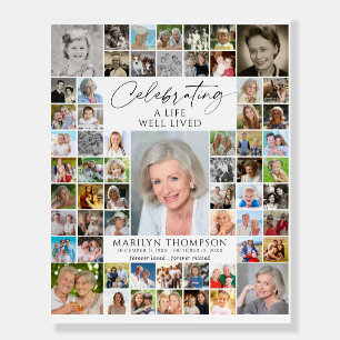 Memorial Photo Collage Celebrating A Life Foam Board