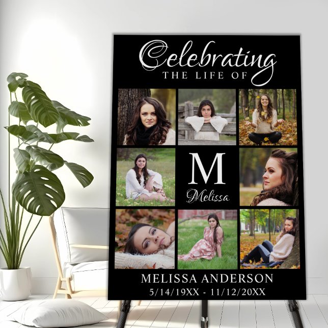 Memorial Photo Collage Celebration Of Life Funeral Foam Board (Creator Uploaded)