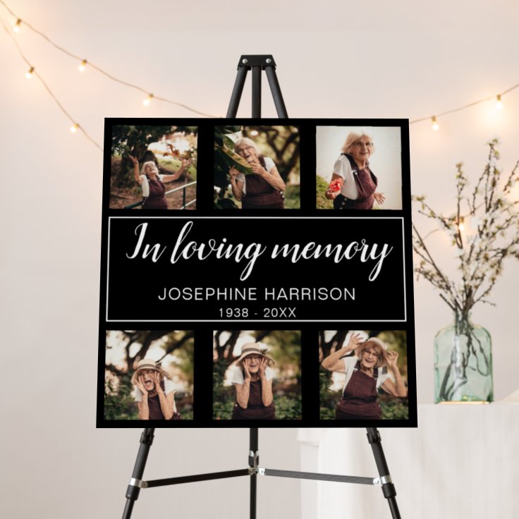 Memorial Photo Collage Foam Board | Zazzle