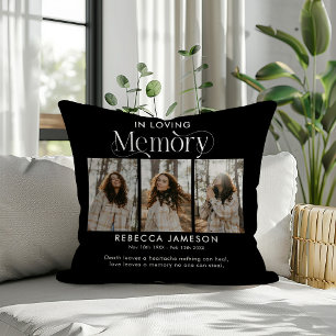 Memorial Photo Collage 'In Loving Memory' Throw Pillow