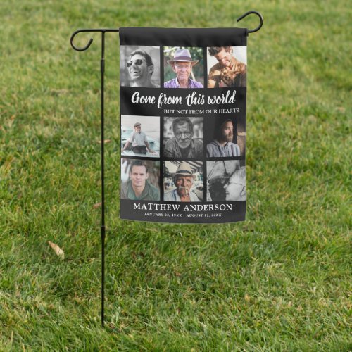 Memorial Photo Collage  Quote Sympathy Tribute Garden Flag