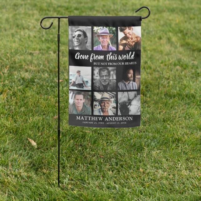 Memorial Photo Collage & Quote Sympathy Tribute Garden Flag (In SItu)