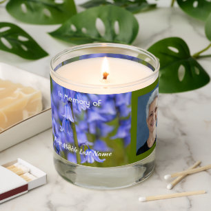  Memorial Photo Custom Bluebell Garden Flowers Scented Candle