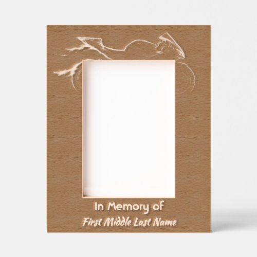 Memorial Photo Custom Motorcycle Biker Engraved Frames