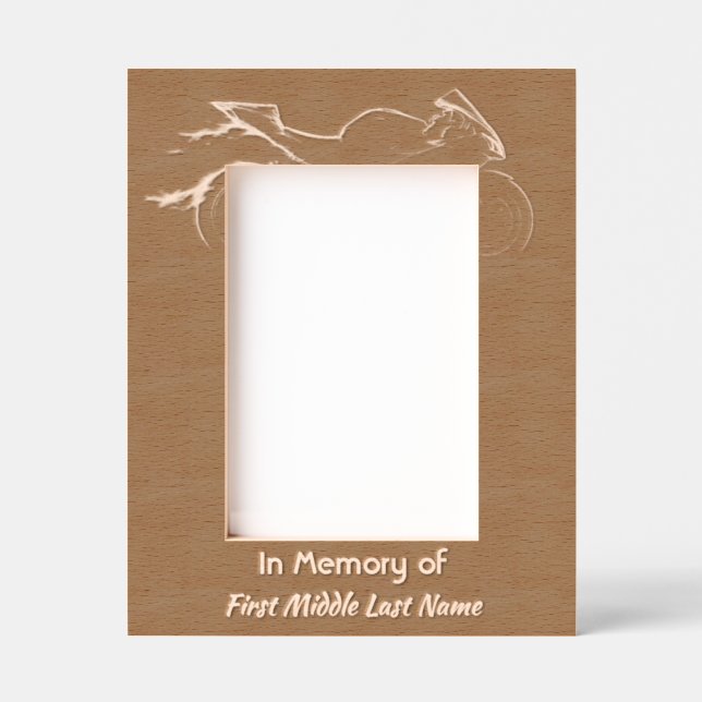 Memorial Photo Custom  Motorcycle Biker  Engraved Frames (Front)