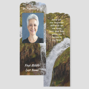Memorial Photo Custom Waterfall Landscape Scenery Bookmarks
