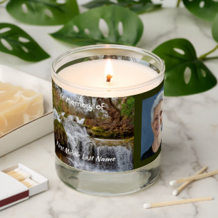  Memorial Photo Custom Waterfall Landscape Scenery Scented Candle