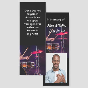  Memorial Photo  Drummer Drums Band  Bookmarks