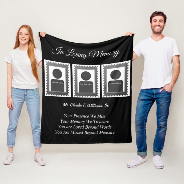 Memorial Photo Fleece Blanket (In Situ)